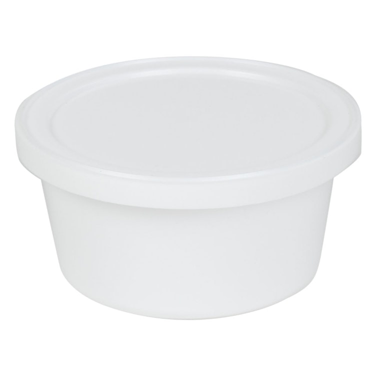 4 oz. White Specimen Containers with Lids - Case of 250
