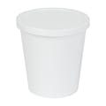 8 oz. White Specimen Containers with Lids - Case of 250