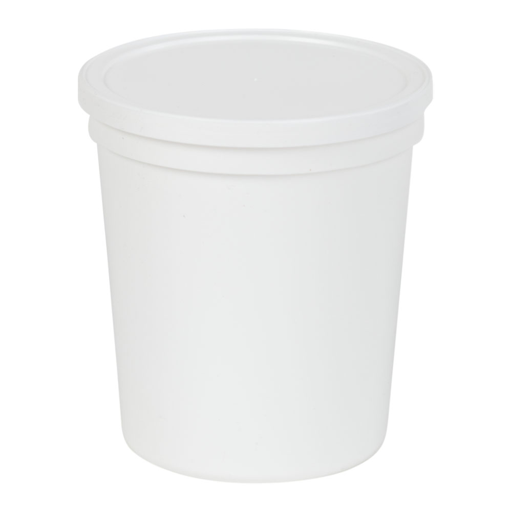 165 oz. White Specimen Containers with Lids - Case of 25 | U.S.