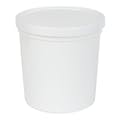 64 oz. White Specimen Containers with Lids - Case of 50
