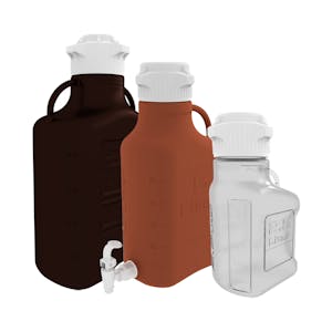 10 Liter Clear EZgrip® Polycarbonate Carboy with 83mm Closed Cap