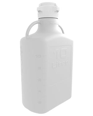 10 Liter White EZgrip® Polypropylene Carboy with 83mm Closed Cap