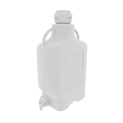 20 Liter White EZgrip® Polypropylene Carboy with 83mm Closed Cap & Spigot