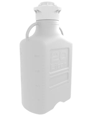 20 Liter White EZgrip® Polypropylene Carboy with 120mm Closed Cap