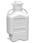 20 Liter White EZgrip® Polypropylene Carboy with 120mm Closed Cap & Spigot