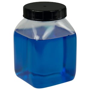 300mL Wide Mouth Clear PVC Bottles with Caps - Pack of 12