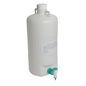 10 Liter Polypropylene Aspirator Bottle with Polyethylene Cap & Spigot