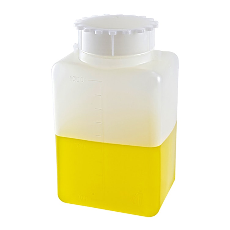 1000mL Kartell® Graduated Rectangular HDPE Bottle with Cap