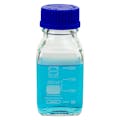 250mL Clear Glass Square Media Storage Bottle with GL45 Cap