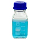 1000mL Clear Glass Square Media Storage Bottle with GL45 Cap