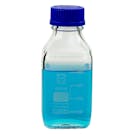 500mL Clear Glass Square Media Storage Bottle with GL45 Cap