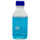 1000mL Clear Glass Square Media Storage Bottle with GL45 Cap