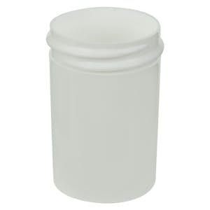 1 oz. White Polypropylene Straight-Sided Round Jar with 38/400 Neck (Cap Sold Separately)
