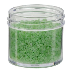 2 oz. Clear Polystyrene Straight-Sided Round Jar with 53/400 Neck (Cap Sold Separately)