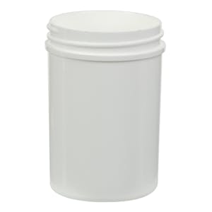 4 oz. White Polypropylene Straight-Sided Round Jar with 53/400 Neck (Cap Sold Separately)