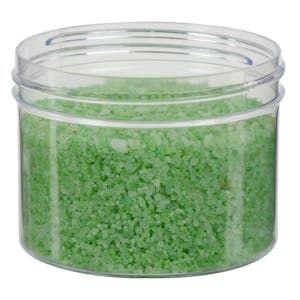 8 oz. Clear Polystyrene Straight-Sided Round Jar with 89/400 Neck (Cap Sold Separately)