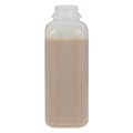 16 oz. HDPE Square Bottle with 38mm DBJ Neck (Cap Sold Separately)