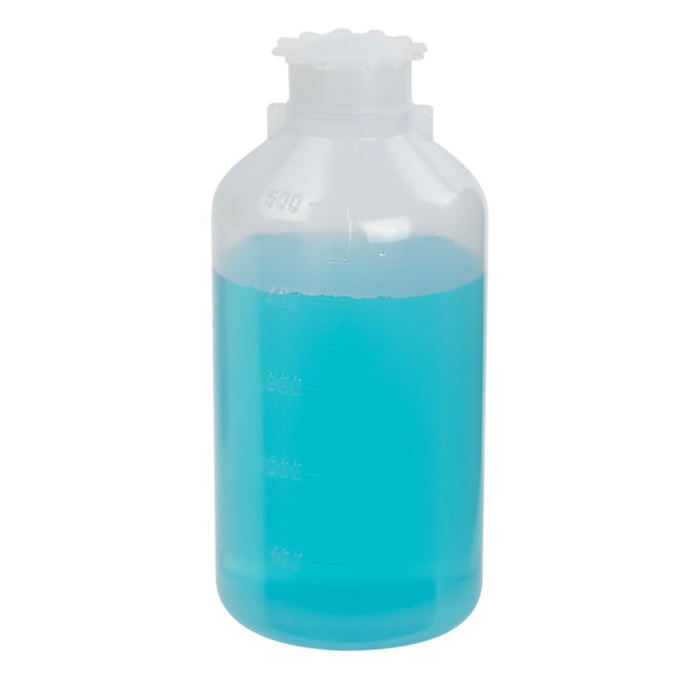 500mL Narrow Mouth Graduated LDPE Bottle with Cap