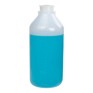 2000mL Narrow Mouth Graduated LDPE Bottle with Cap