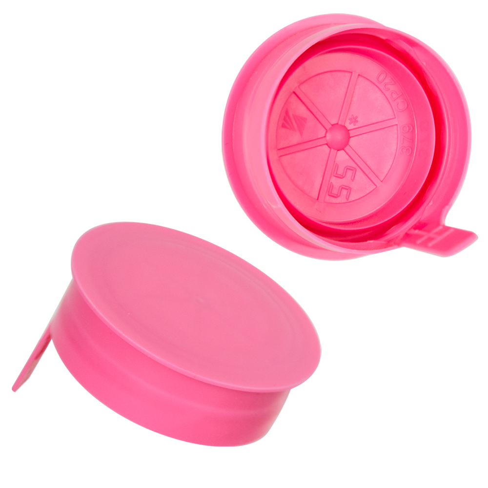 38mm STT Pink LDPE Tamper Evident Snap On Cap | U.S. Plastic Corp.