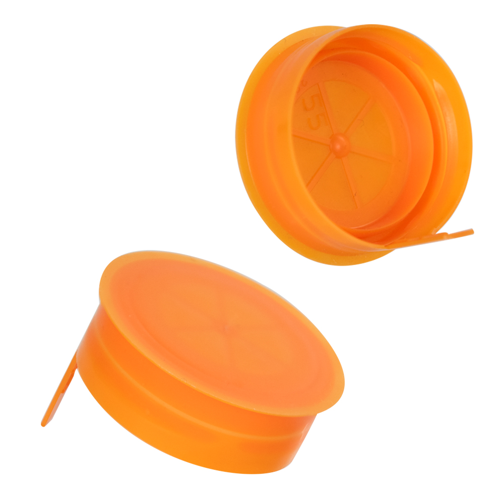 38mm STT Orange LDPE Tamper Evident Snap On Cap | U.S. Plastic Corp.