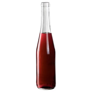 375mL Clear Glass Flat Bottom Bottle with Cork Neck (Cork sold separately)