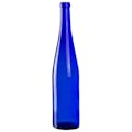 750mL Cobalt Blue Glass Flat Bottom Bottle w/ Tall Cork Neck (Cork sold separately)