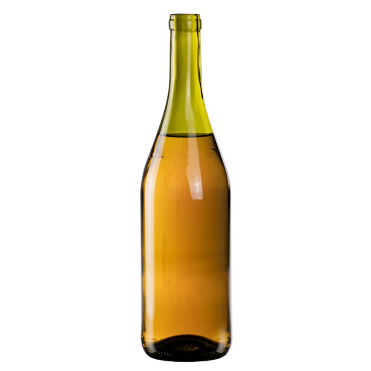 750mL Dead Leaf Glass Mini Punt Bottom Bottle with Tall Cork Neck (Cork sold separately)