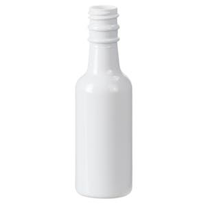 1.7 oz. White PET Smooth Round Sauce Bottle with 18mm Kerr Neck (Cap Sold Separately)