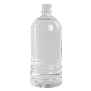 1 Liter (33.81 oz.) Clear PET Water Bottle with 28mm PCO Neck (Cap Sold Separately)