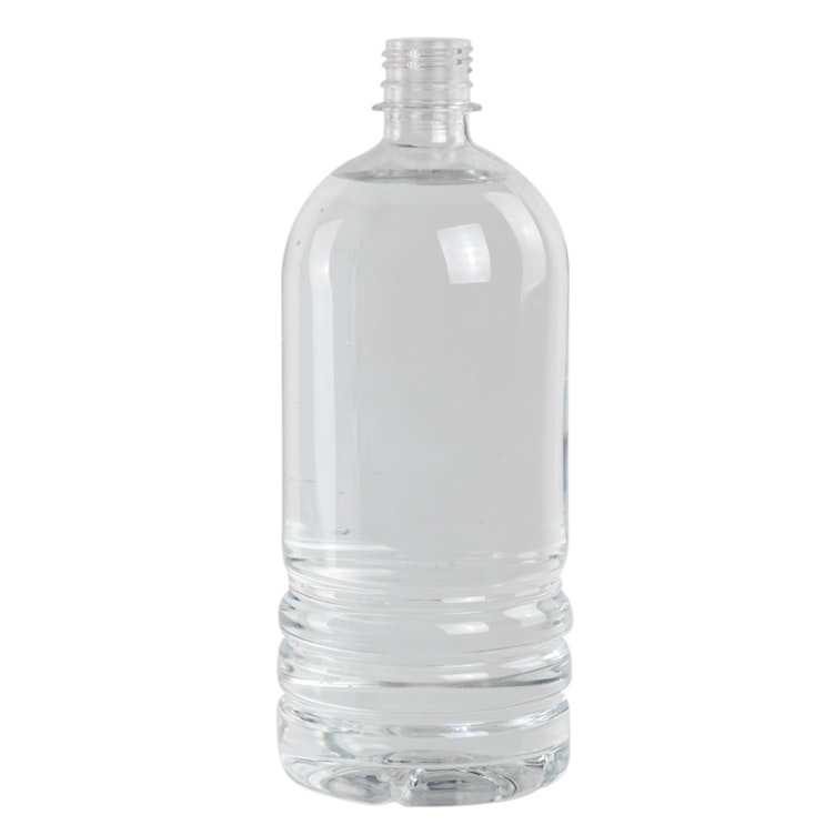 1 Liter (33.81 oz.) Clear PET Water Bottle with 28mm PCO Neck (Cap Sold Separately)