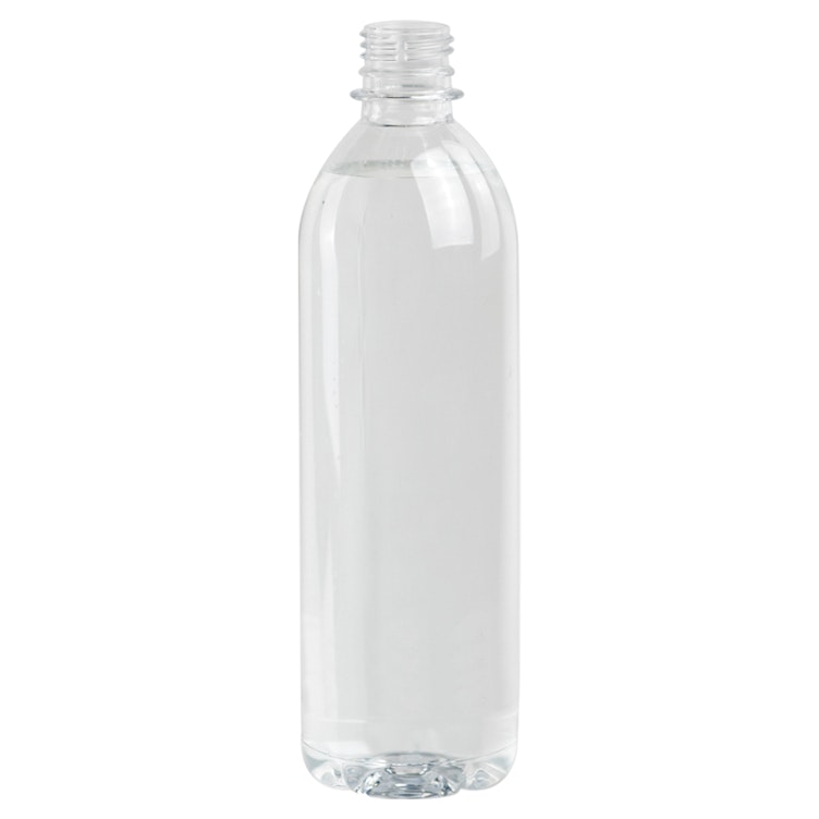 10 oz. Clear PET WH Square Beverage Bottle with 38mm DBJ Neck (Cap Sold  Separately)