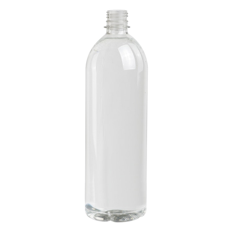 16 oz. Clear PET Plastic Carafe Bottle, 28mm 28-410, 32.5 Grams