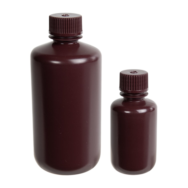 Diamond® RealSeal™ Amber Narrow Mouth Bottles with Caps