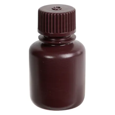 30mL Diamond® RealSeal™ Amber HDPE Narrow Mouth Bottle with 20mm Cap