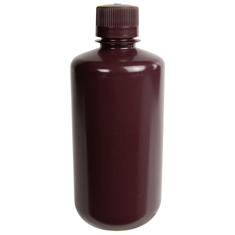1000mL Diamond® RealSeal™ Amber HDPE Narrow Mouth Bottle with 38mm Cap