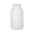 400cc/13.5 oz. White HDPE Packer Bottle with 45/400 White Ribbed Cap with F217 Liner