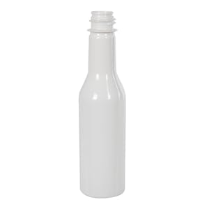 5 oz. White PET Smooth Round Woozy Bottle with 24/414 Neck (Cap & Fitment Sold Separately)