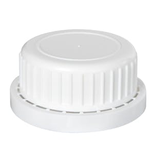 White Cap with Foam/PTFE Liner for Type 62 Bottle