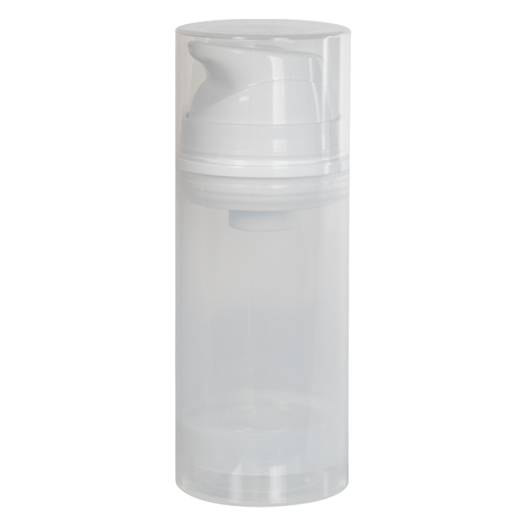 100mL Natural/White Polypropylene Empress Treatment Bottle with Pump & Cap