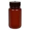 125mL Nalgene™ Wide Mouth Translucent Amber HDPE Bottle with 38/415 Cap