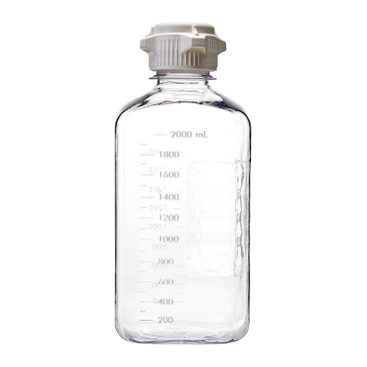 2000mL EZBio® Sterile PETG Media Bottles with 53B Closed VersaCaps®