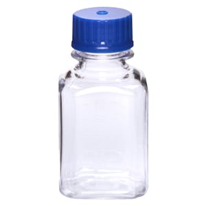 60mL Polycarbonate Graduated Square Bottles with 24/415 Caps