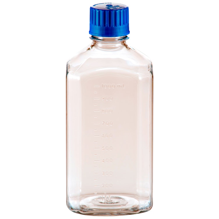 1000mL Polycarbonate Graduated Square Bottles with 38/430 Caps