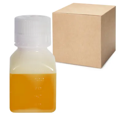 4 oz./125mL Nalgene™ Narrow Mouth Square HDPE Bottles with 38/430 Caps - Case of 72