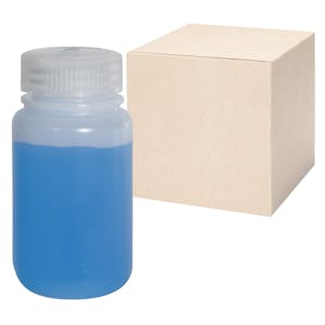 4 oz./125mL Nalgene™ Lab Quality Wide Mouth HDPE Bottles with 38mm Caps - Case of 72