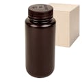 16 oz./500mL Nalgene™ Lab Quality Amber HDPE Wide Mouth Bottles with 53mm Caps - Case of 48