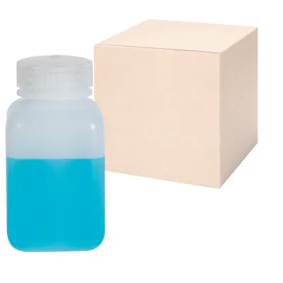 8 oz./250mL Nalgene™ Wide Mouth Polyethylene Square Bottles with 43mm Caps - Case of 72