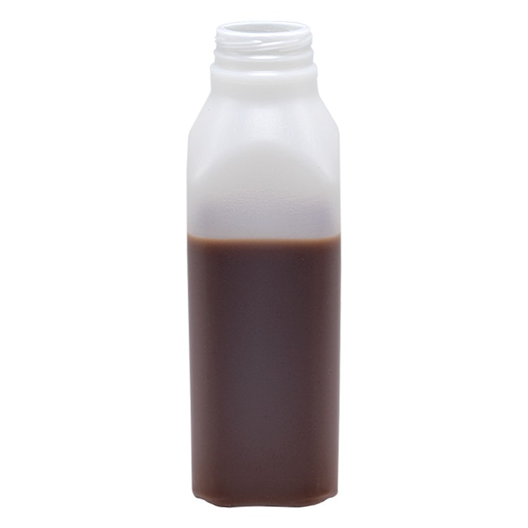 16 oz. Tall Square Pint HDPE Beverage Bottle with 38mm SSJ Neck (Cap Sold Separately)