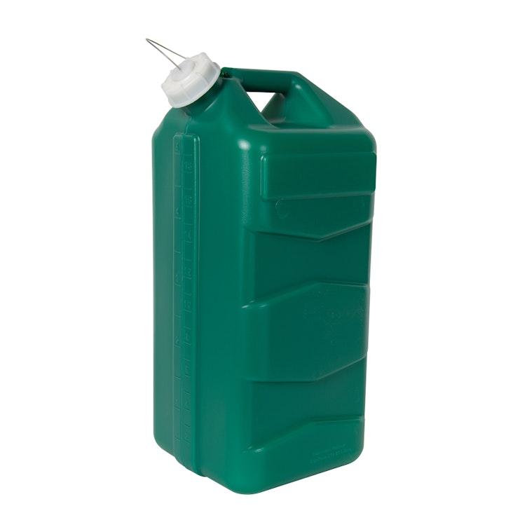 5 Gallon Green Polyethylene 3rd Generation Jug with Cap